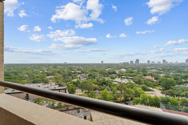 651 Bering Dr Unit 1406, Houston, TX 77057 - balcony with a view of skyline and view of scattered trees