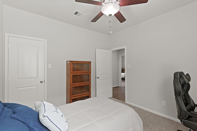 23522 Messina Harbor Dr, Katy, TX 77493 - bedroom with carpet, baseboards, and ceiling fan