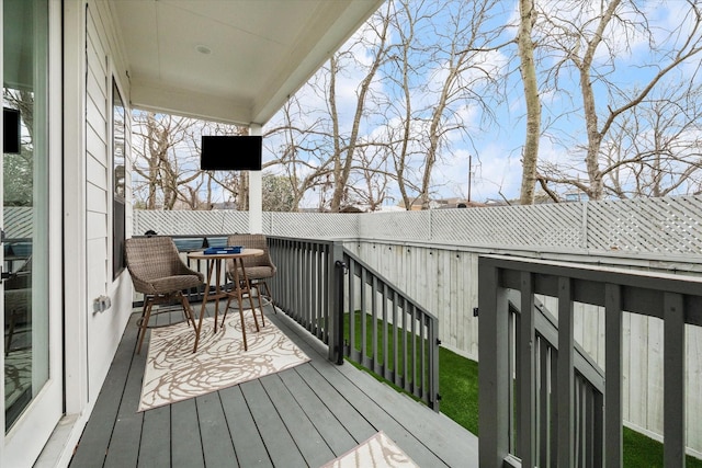 view of wooden terrace