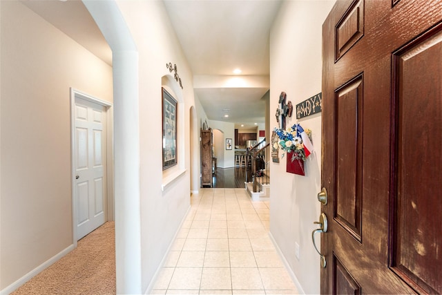 9967 Manor Spring Ln, Brookshire, TX 77423 - hall with baseboards and light tile patterned flooring