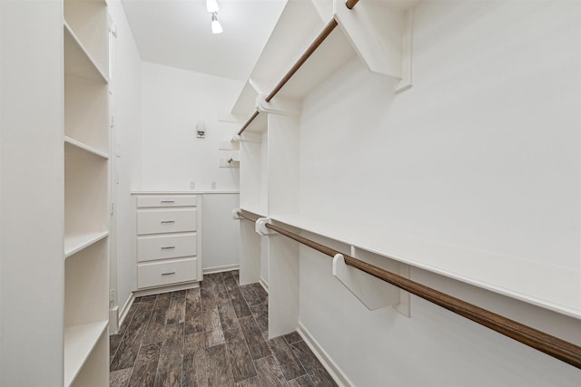 5302 Huisache St, Bellaire, TX 77401 - walk in closet featuring dark wood-style flooring