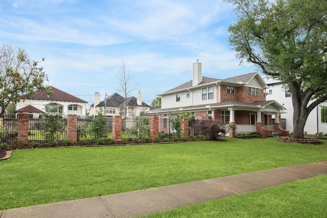 5302 Huisache St, Bellaire, TX 77401 - view of yard featuring a porch