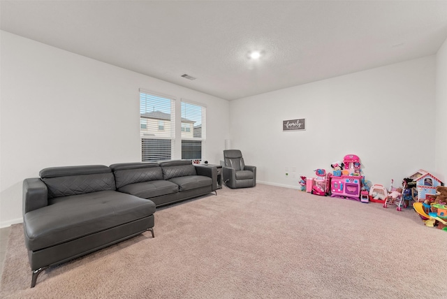 2897 Shimmer Edge Dr, Katy, TX 77493 - living area with carpet floors and baseboards