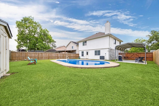 17022 Scuttle Way, Crosby, TX 77532 - view of pool with cooling unit and a patio area