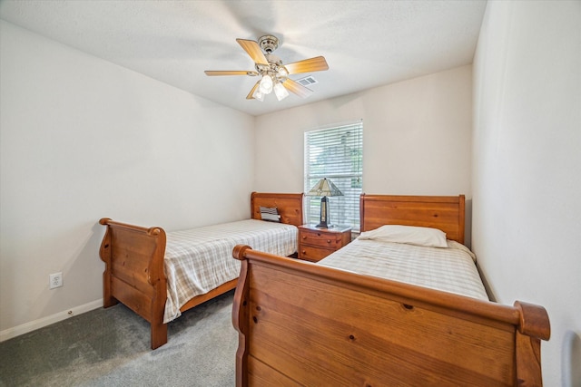 17022 Scuttle Way, Crosby, TX 77532 - bedroom with carpet, a ceiling fan, and baseboards