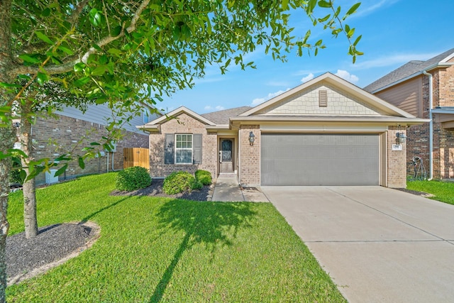 5030 Royal Amber Ln, Katy, TX 77493 - view of front of property with a garage, concrete driveway, and brick siding
