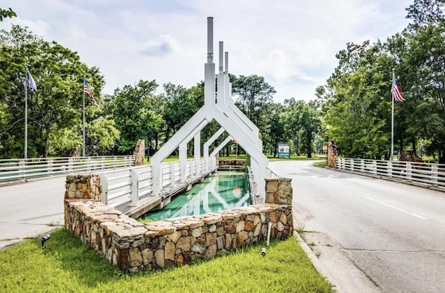 2019 Foxtail Creek Ct, Crosby, TX 77532 - view of swimming pool with view of wooded area
