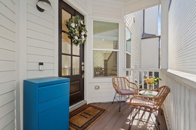 view of sunroom