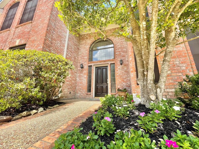 1265 Ridgewood Pl, Houston, TX 77055 - view of exterior entry featuring brick siding