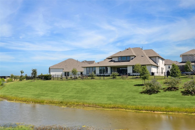 21502 Lowlands Ln, Cypress, TX 77433 - rear view of house featuring a water view