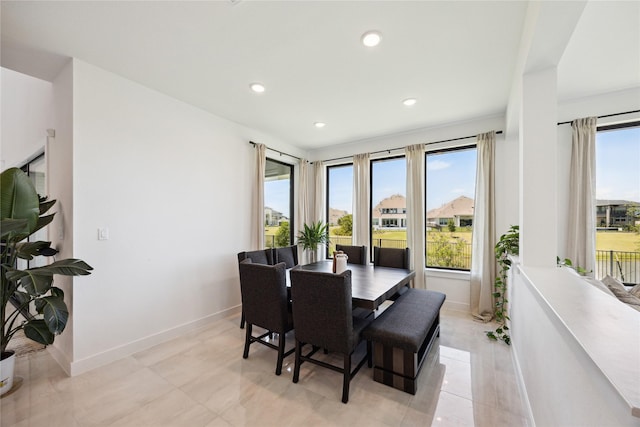 21502 Lowlands Ln, Cypress, TX 77433 - dining area featuring baseboards and recessed lighting
