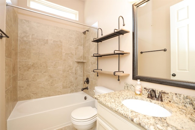 506 Chirping Sparrow Ct, Pinehurst, TX 77362 - full bath with toilet, tub / shower combination, and vanity
