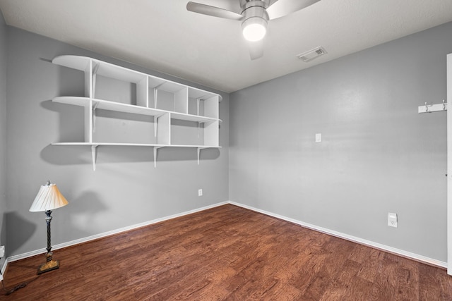 8414 Coriander Ln, Baytown, TX 77521 - unfurnished room with ceiling fan, baseboards, and wood finished floors