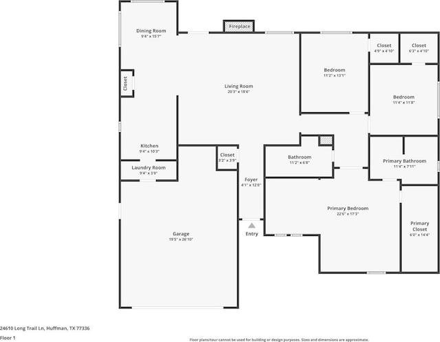 24610 Long Trail Ln, Houston, TX 77336 - home floor plan