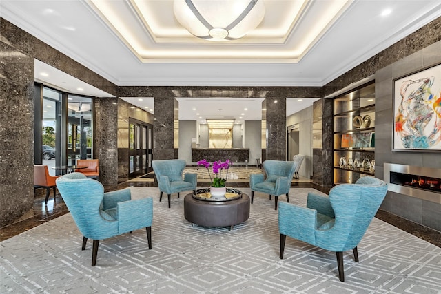 2001 Holcombe Blvd Unit 1605, Houston, TX 77030 - building lobby with ornamental molding