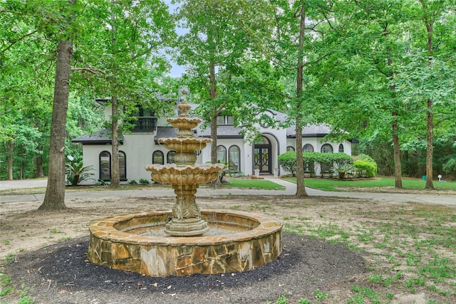 15471 Castlebrook Ct, Montgomery, TX 77316 - view of front of house with stucco siding and french doors