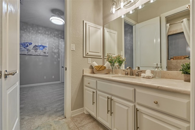15471 Castlebrook Ct, Montgomery, TX 77316 - bathroom with vanity and tile patterned flooring