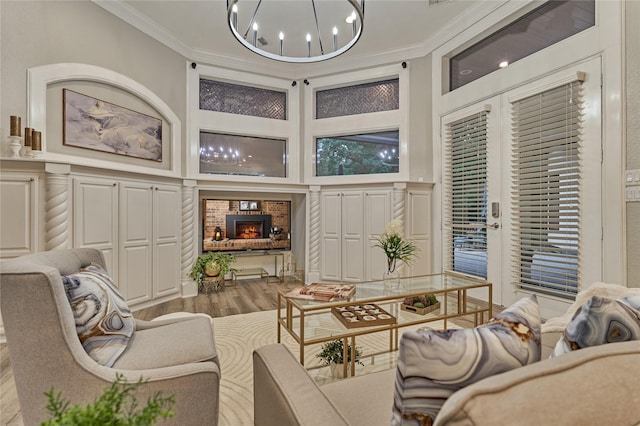 15471 Castlebrook Ct, Montgomery, TX 77316 - sunroom / solarium featuring a chandelier