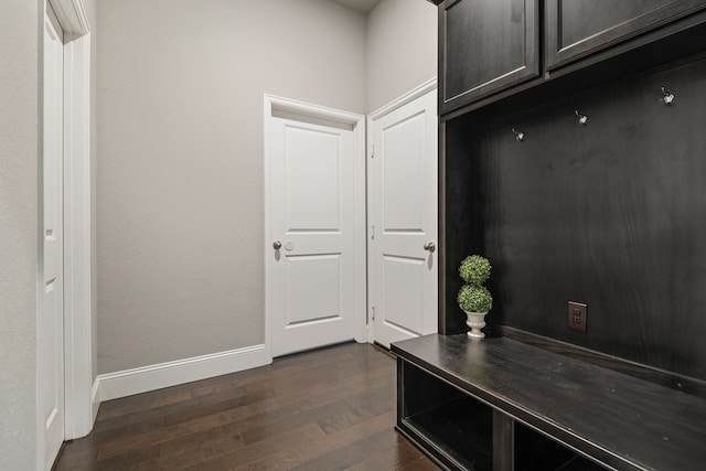 2037 Capriccio Dr, Spring, TX 77386 - mudroom featuring dark wood finished floors and baseboards