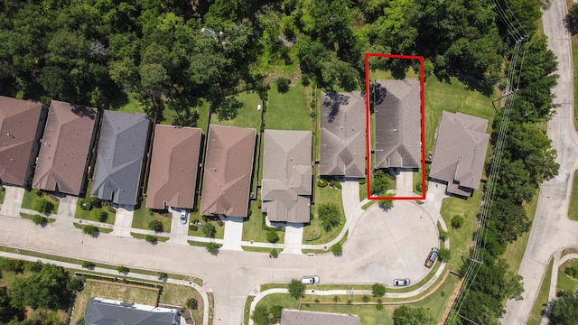 2037 Capriccio Dr, Spring, TX 77386 - aerial view of residential area featuring property parcel outlined