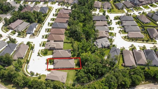 2037 Capriccio Dr, Spring, TX 77386 - aerial perspective of suburban area featuring property boundaries highlighted