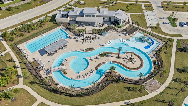 21106 Garden Palm Dr, Cypress, TX 77433 - aerial view of a pool