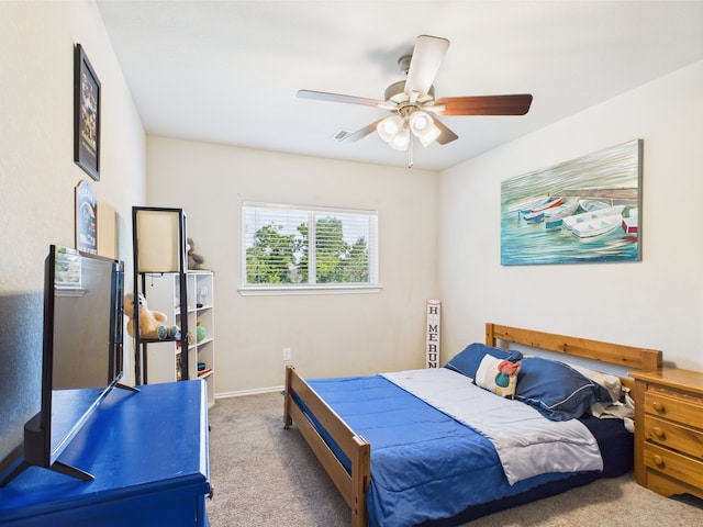 12671 Taymouth Manor Dr Unit 6, Humble, TX 77346 - bedroom with carpet, a ceiling fan, and baseboards