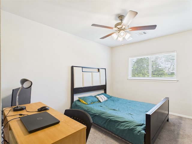 12671 Taymouth Manor Dr Unit 6, Humble, TX 77346 - carpeted bedroom featuring an office area, baseboards, and ceiling fan