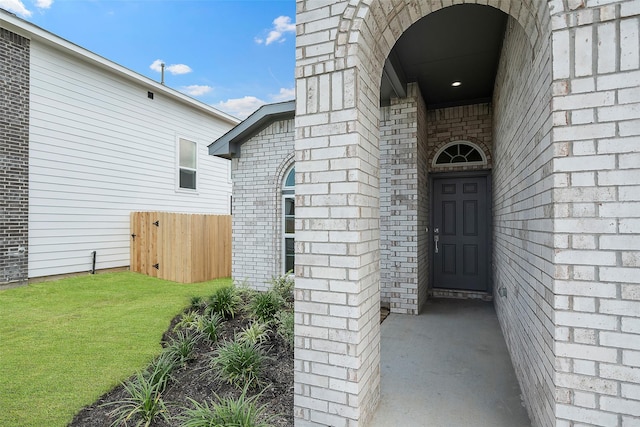 658 Cherry Tree Dr, La Marque, TX 77568 - doorway to property featuring brick siding