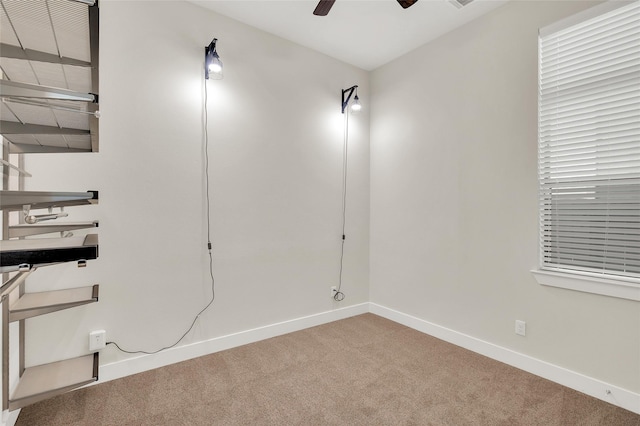 34 N Hutcheson St, Houston, TX 77003 - carpeted empty room featuring baseboards and ceiling fan