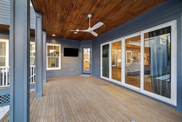 319 E 26th St, Houston, TX 77008 - deck featuring a ceiling fan