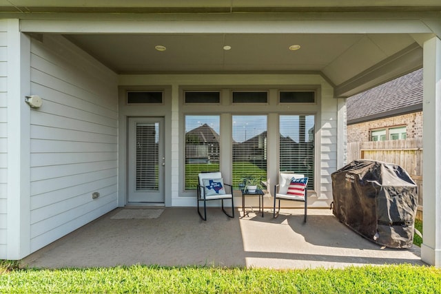 19419 Filly Chase Ct, Tomball, TX 77377 - view of patio / terrace with fence and area for grilling