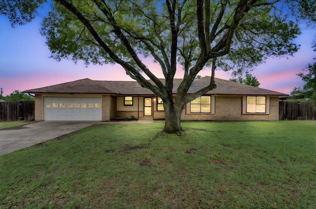 132 Prairie View Ln, Red Oak, TX 75154 - single story home featuring a garage, concrete driveway, and brick siding