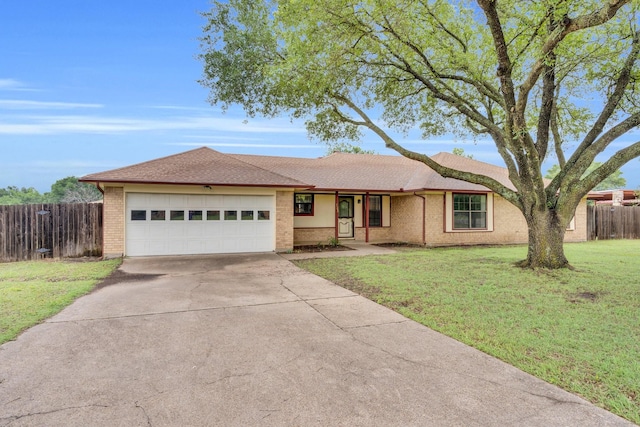 132 Prairie View Ln, Red Oak, TX 75154 - single story home with a garage, concrete driveway, and brick siding