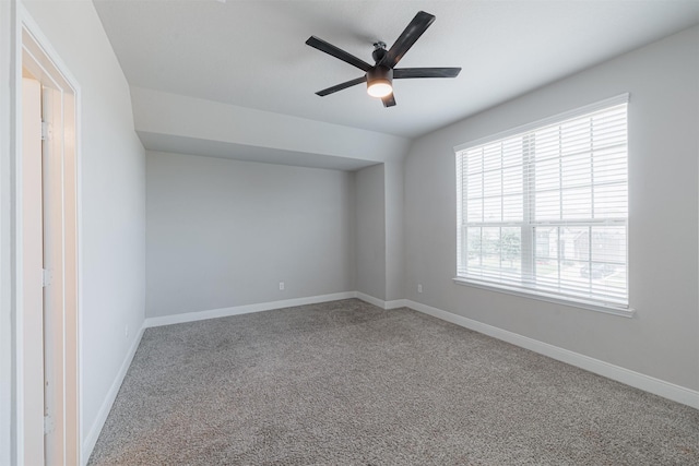 3514 Hampton Landing Ct, Katy, TX 77494 - spare room with carpet, a ceiling fan, and baseboards