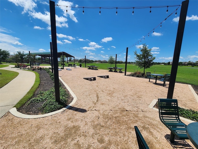 view of property's community with a gazebo