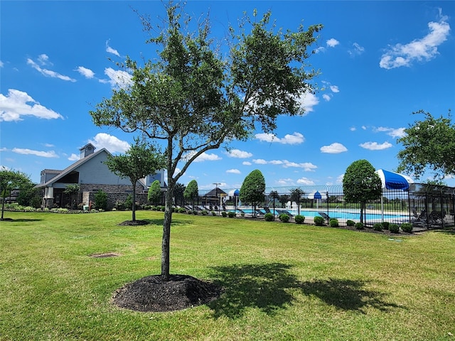 view of property's community with a swimming pool