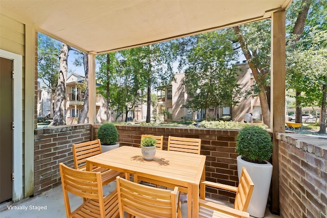3500 Tangle Brush Dr Unit 193, The Woodlands, TX 77381 - view of patio / terrace with a residential view and outdoor dining space