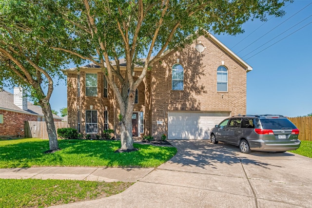 2202 Megellan Point Ln, Pearland, TX 77584 - view of front of property with brick siding, driveway, and a garage