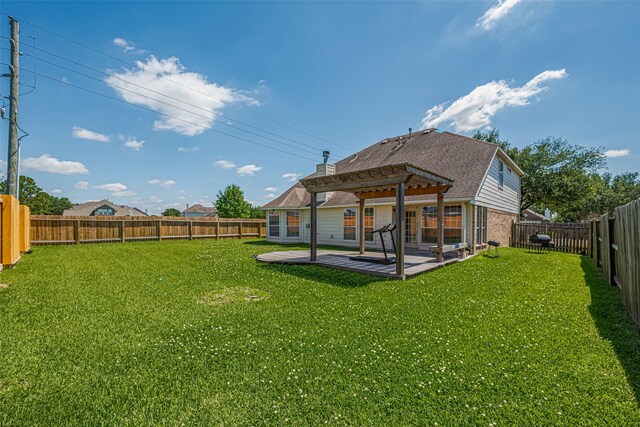 2202 Megellan Point Ln, Pearland, TX 77584 - back of house featuring a pergola and a patio