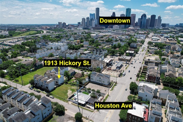 1913 Hickory St, Houston, TX 77007 - bird's eye view of a skyline view