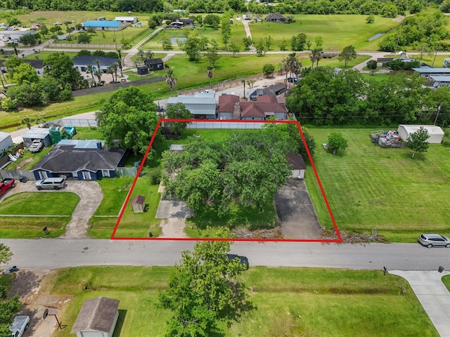 3628 Avenue E 1/2 Ave E 1/2, Santa Fe, TX 77510 - aerial view of property and surrounding area with property parcel outlined