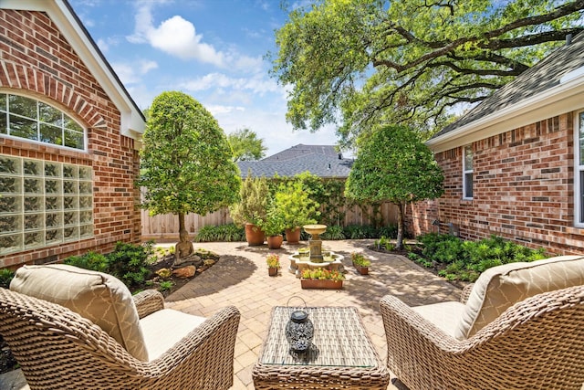 3923 Drake St, Houston, TX 77005 - view of patio with a fenced backyard