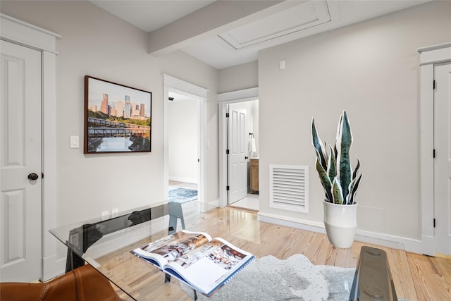 1728 Nicholson St, Houston, TX 77008 - living area featuring wood finished floors and baseboards