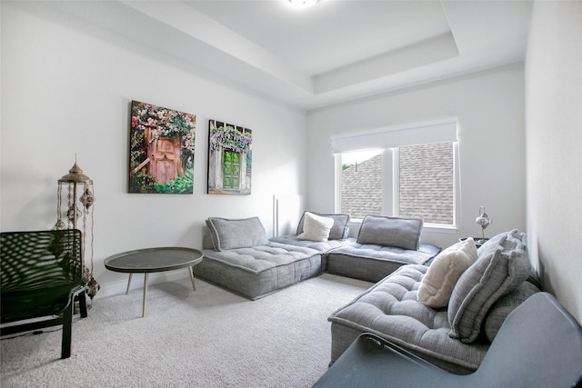 3207 Sweet Audrey Ln, Richmond, TX 77406 - carpeted living room featuring baseboards and a raised ceiling