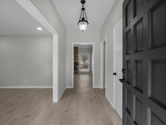 618 Forest Lake Dr, Seabrook, TX 77586 - foyer with light wood-style flooring and baseboards