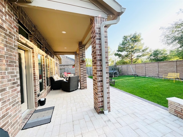2507 Elmwood Trl, Katy, TX 77493 - view of patio featuring a trampoline