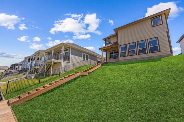 10744 S Lake Mist Ln, Willis, TX 77318 - back of property featuring stairs