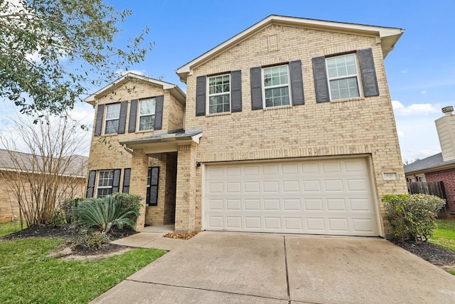 6010 Twin Crk, Missouri City, TX 77459 - traditional home featuring brick siding, driveway, and a garage