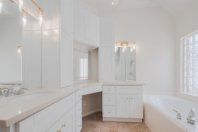 11606 Canyon Breeze Dr, Tomball, TX 77377 - full bath featuring a garden tub, vanity, and a shower